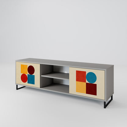GEOMETRIC PUZZLE Mueble de TV de 2 Puertas