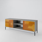 STRENGTHENING RELATION Mueble de TV de 2 Puertas en Acabado Gris