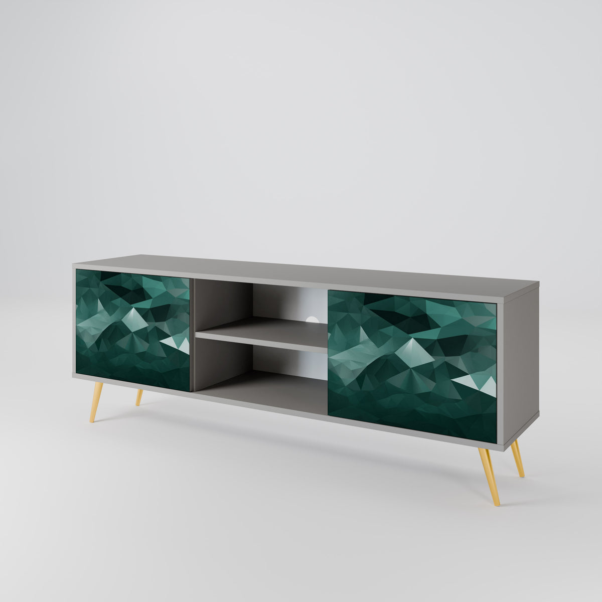 POLYGONAL FLOATING Mueble de TV de 2 Puertas