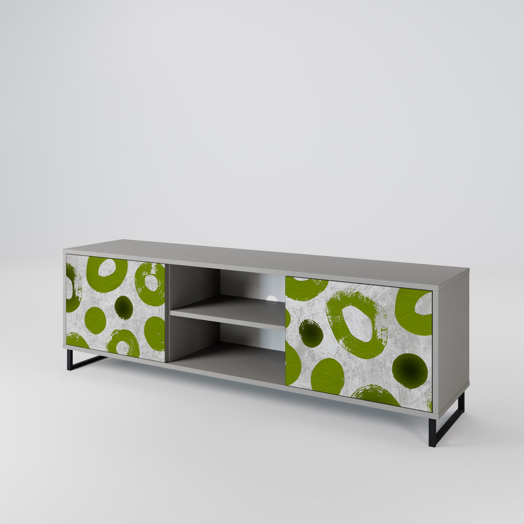 Mueble de TV de 2 puertas GREEN RHAPSODY en acabado gris