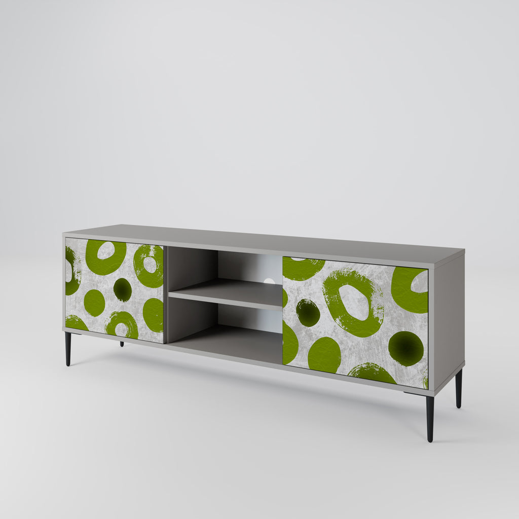 Mueble de TV de 2 puertas GREEN RHAPSODY en acabado gris