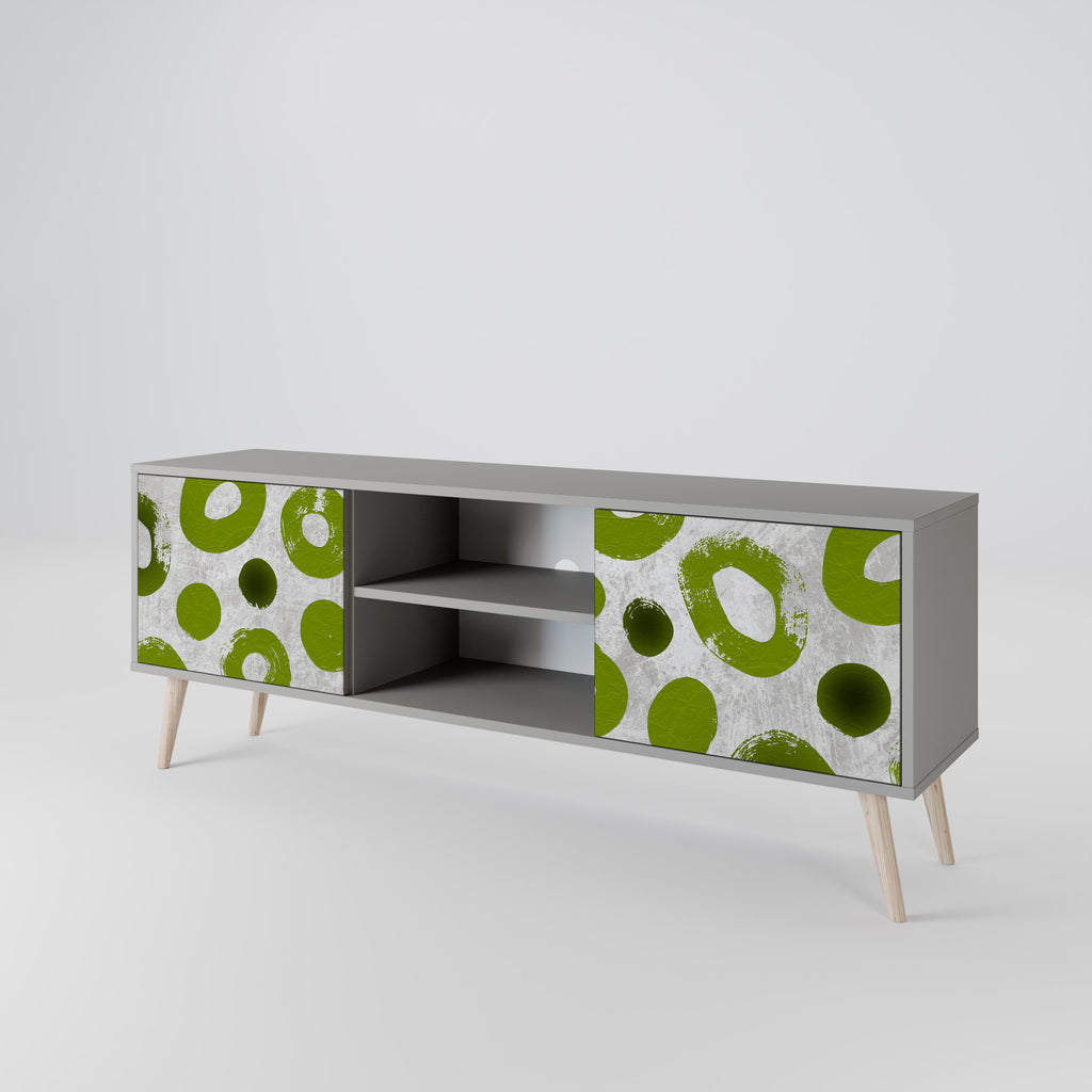 Mueble de TV de 2 puertas GREEN RHAPSODY en acabado gris
