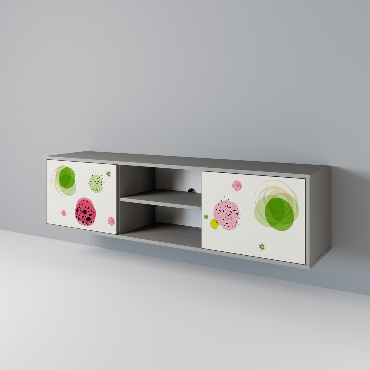COLORFUL COSMOS Mueble de TV de 2 Puertas