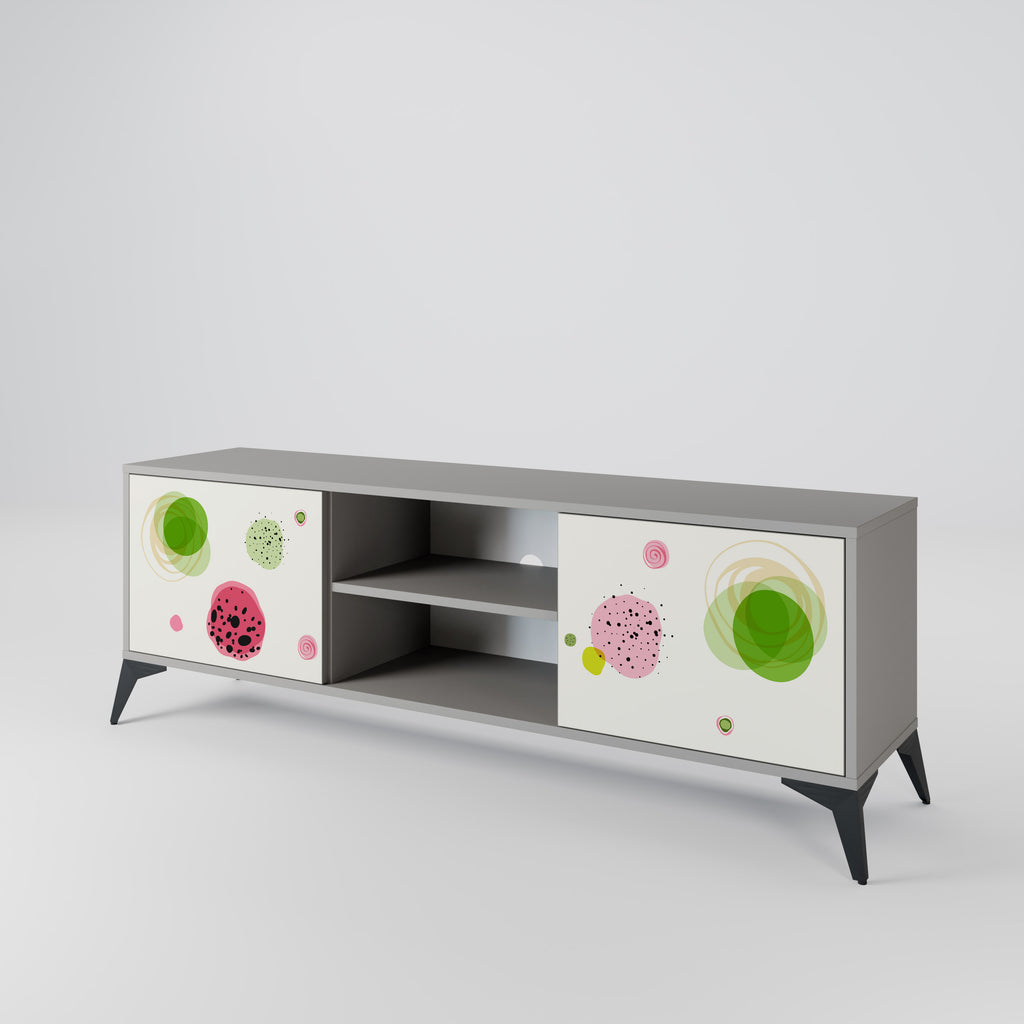 Mueble de TV COLORFUL COSMOS de 2 puertas en acabado gris