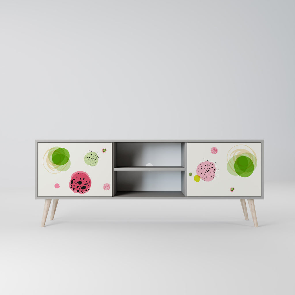 Mueble de TV COLORFUL COSMOS de 2 puertas en acabado gris