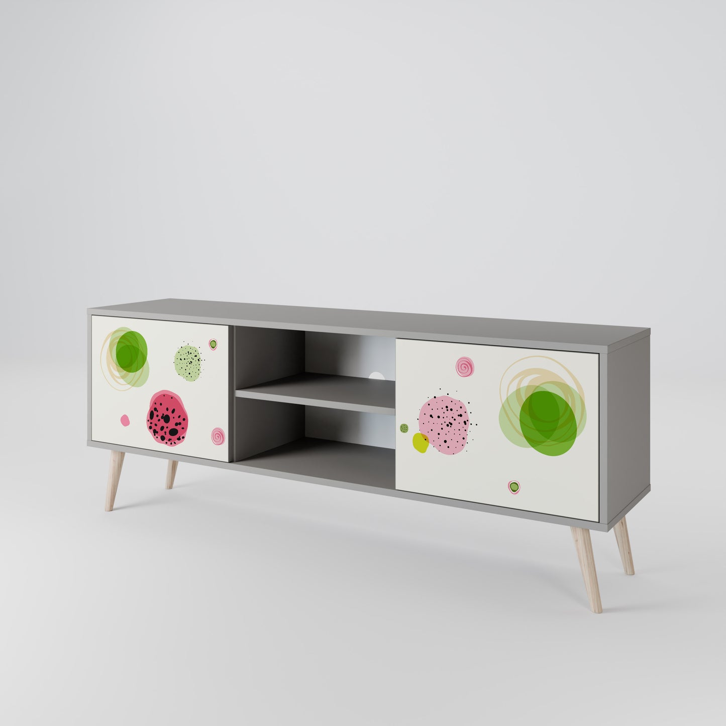 COLORFUL COSMOS Mueble de TV de 2 Puertas