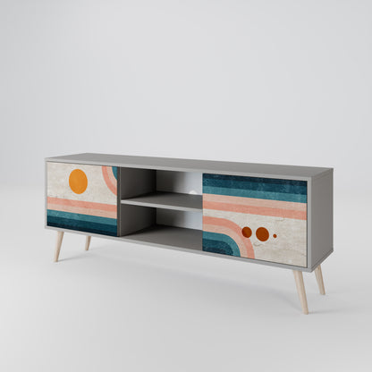 TWO HALVES Mueble de TV de 2 Puertas