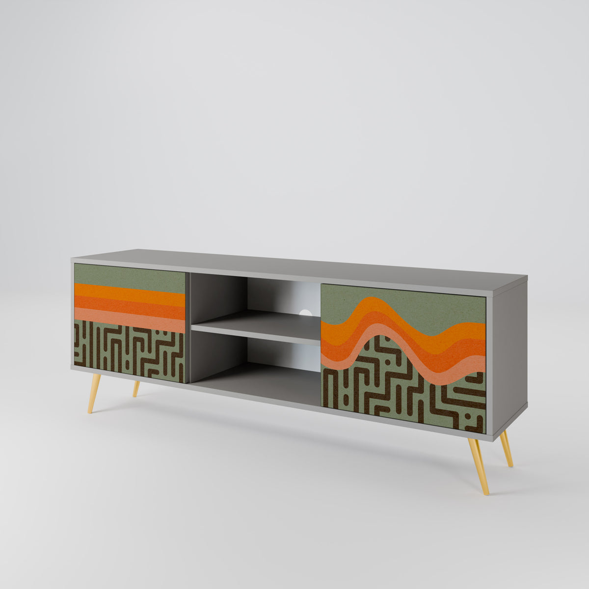 SIMPLE SOLUTIONS Mueble de TV de 2 Puertas