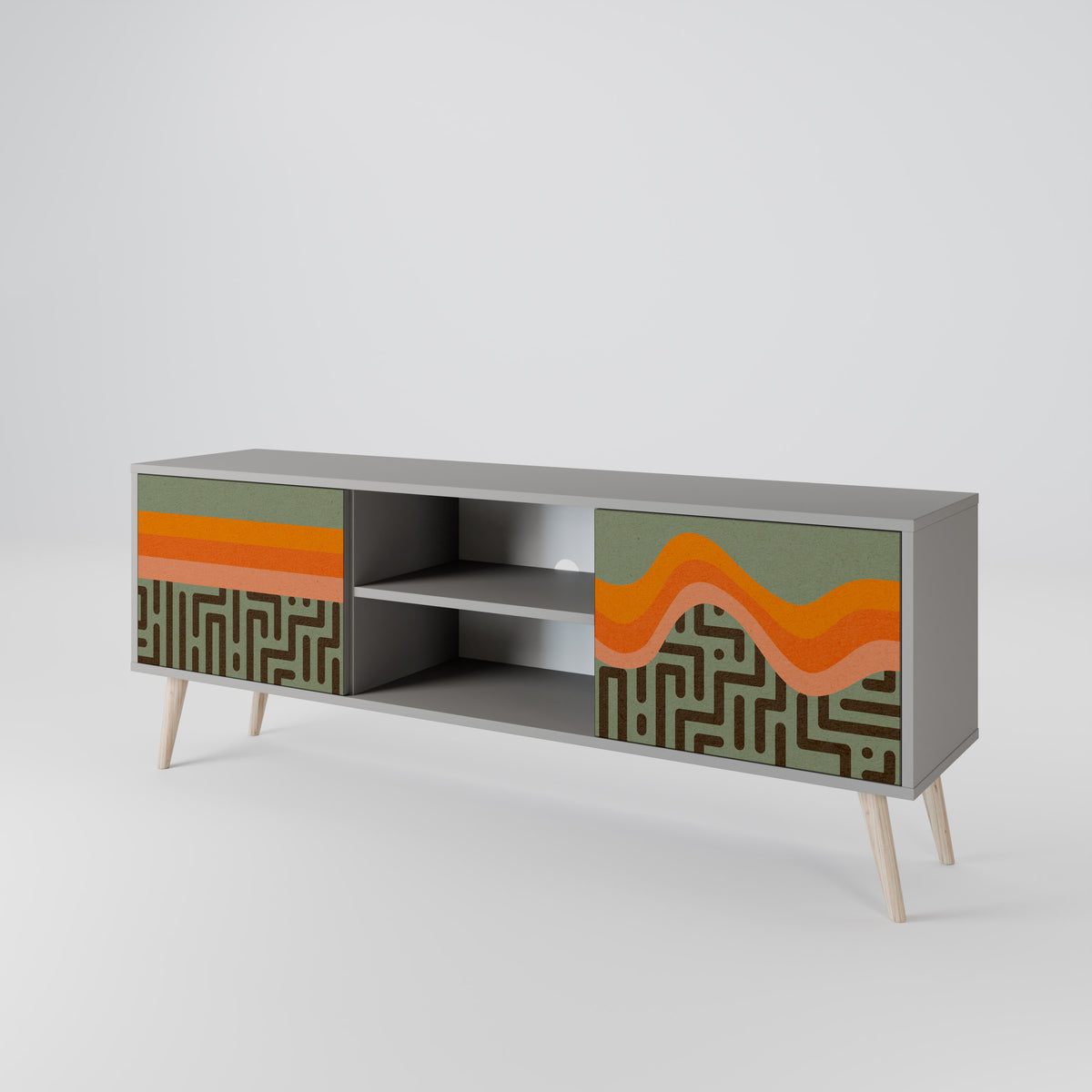 SIMPLE SOLUTIONS Mueble de TV de 2 Puertas