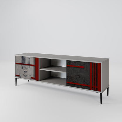 GRAY FIGURES Mueble de TV de 2 Puertas