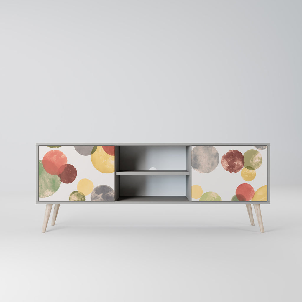 Mueble de TV FLEETING HAPPINESS de 2 puertas en acabado gris