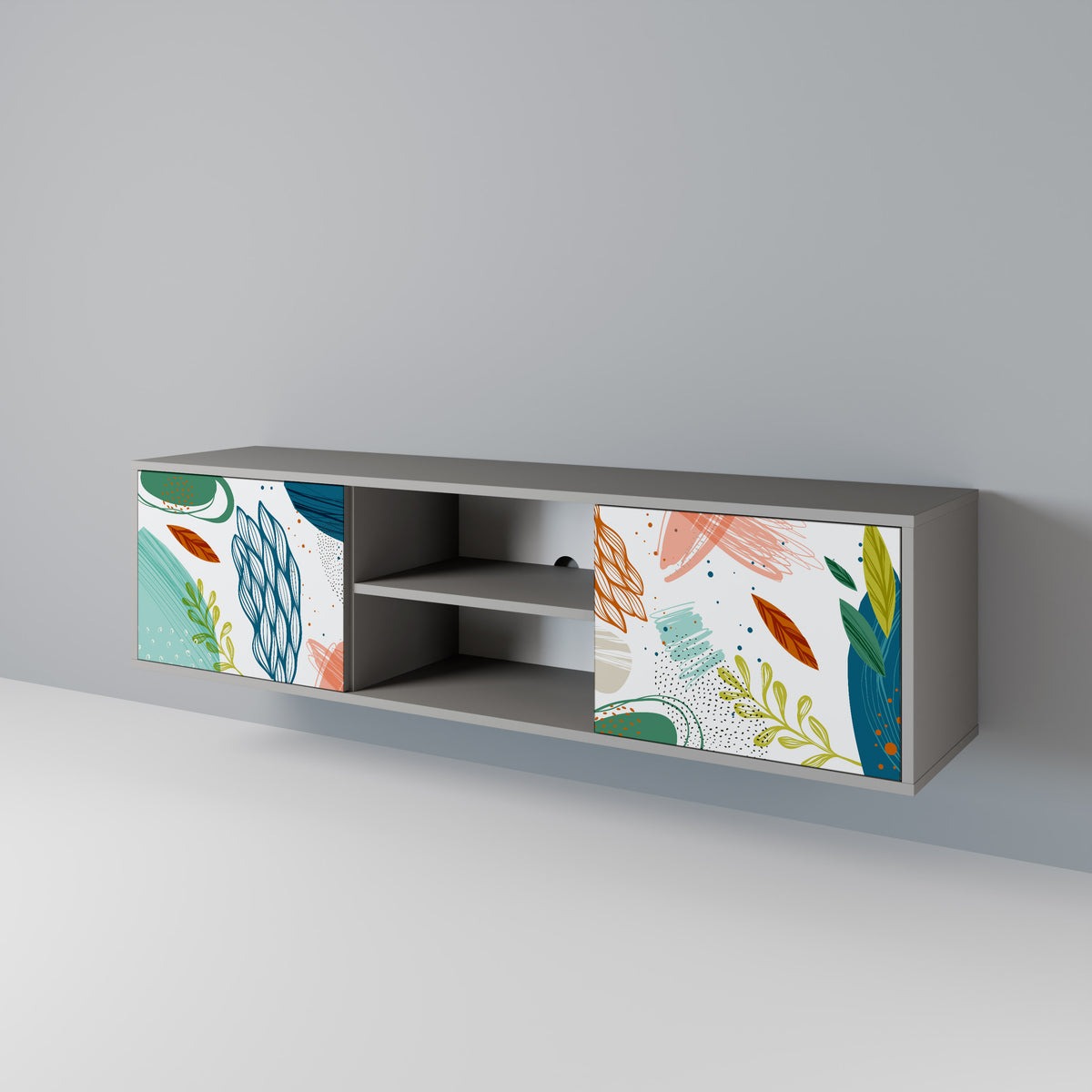 BOTANICAL HURRICANE Mueble de TV de 2 Puertas