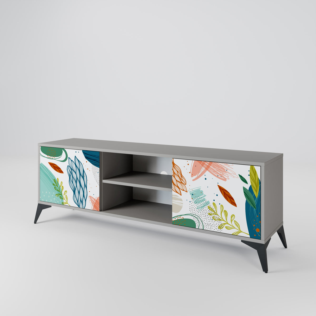 BOTANICAL HURRICANE Mueble de TV de 2 Puertas