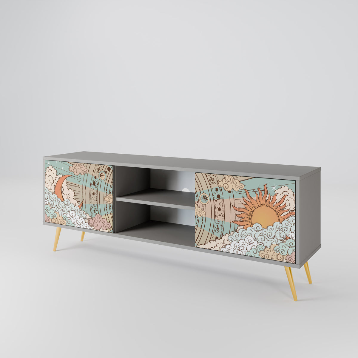 MYSTICAL STRUCTURE Mueble de TV de 2 Puertas