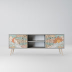 MYSTICAL STRUCTURE Mueble de TV de 2 Puertas en Acabado Gris