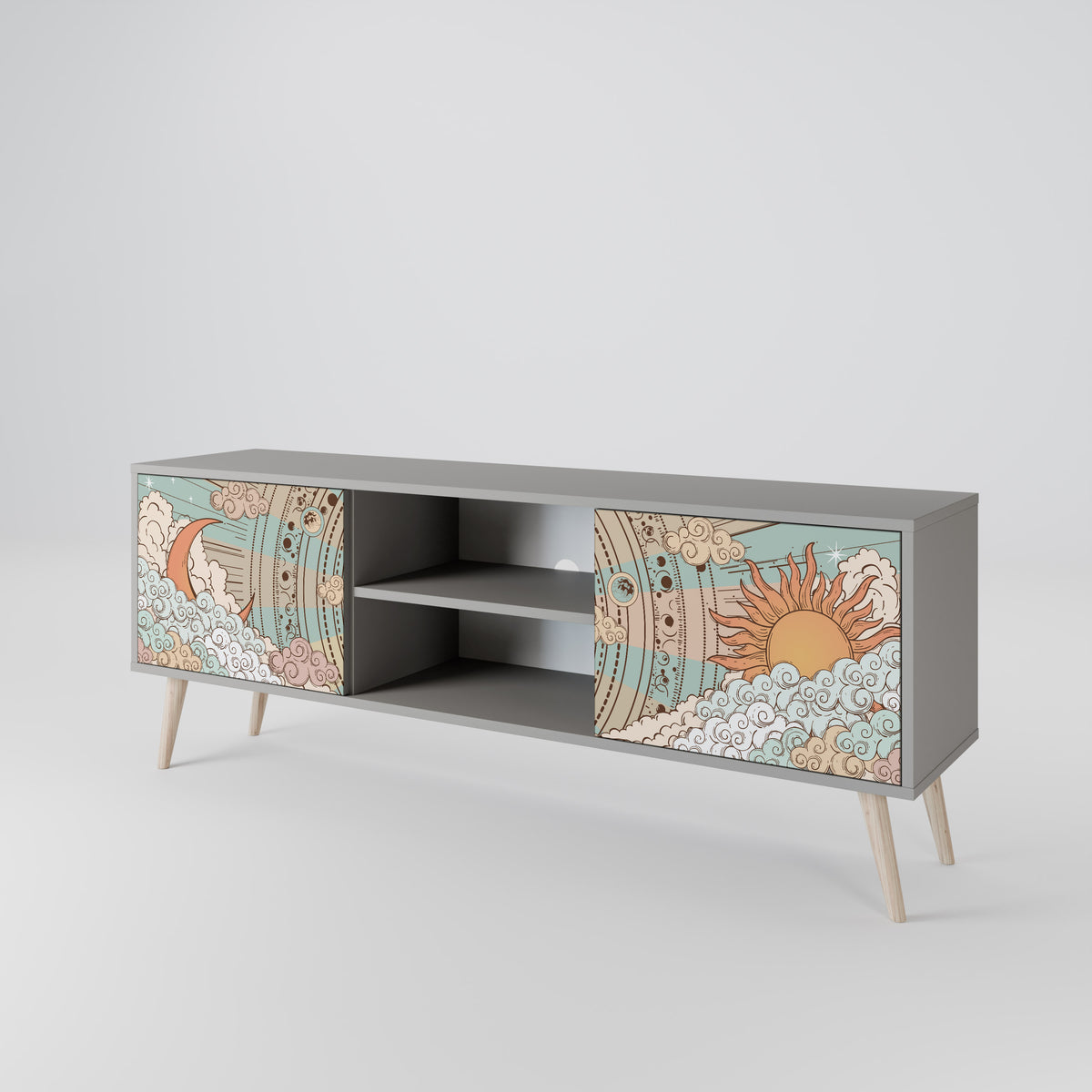MYSTICAL STRUCTURE Mueble de TV de 2 Puertas
