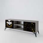 STELLAR CONSTELLATIONS Mueble de TV de 2 Puertas en Acabado Gris