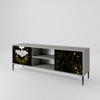 STELLAR CONSTELLATIONS Mueble de TV de 2 Puertas en Acabado Gris