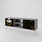 STELLAR CONSTELLATIONS Mueble de TV de 2 Puertas en Acabado Gris