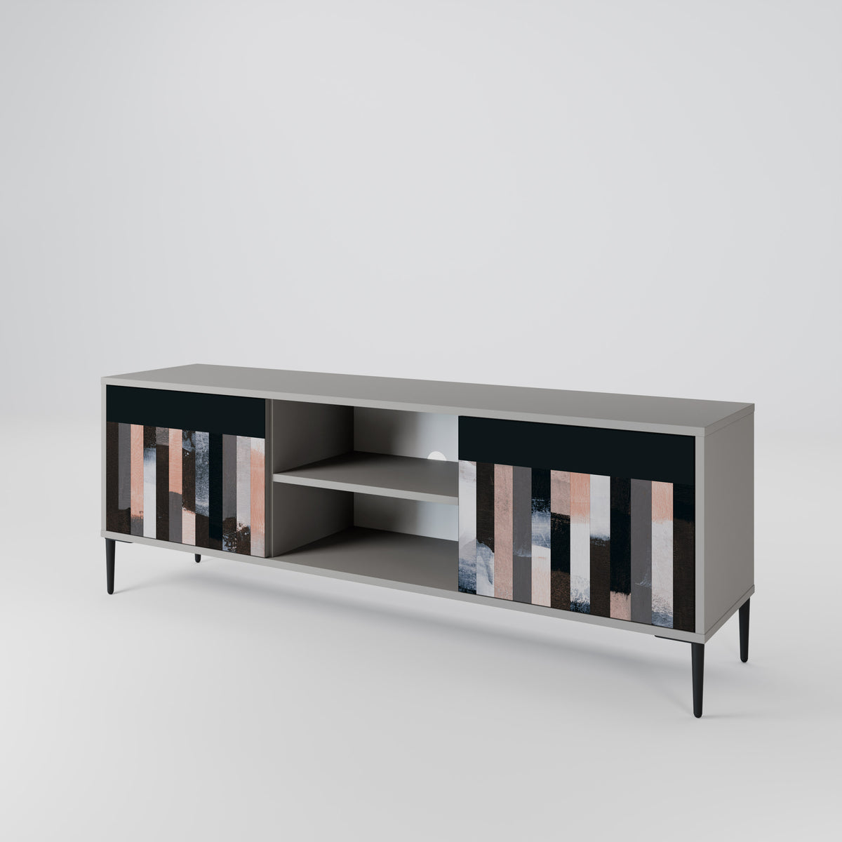 COLLAGE OF RECTANGLES Mueble de TV de 2 Puertas