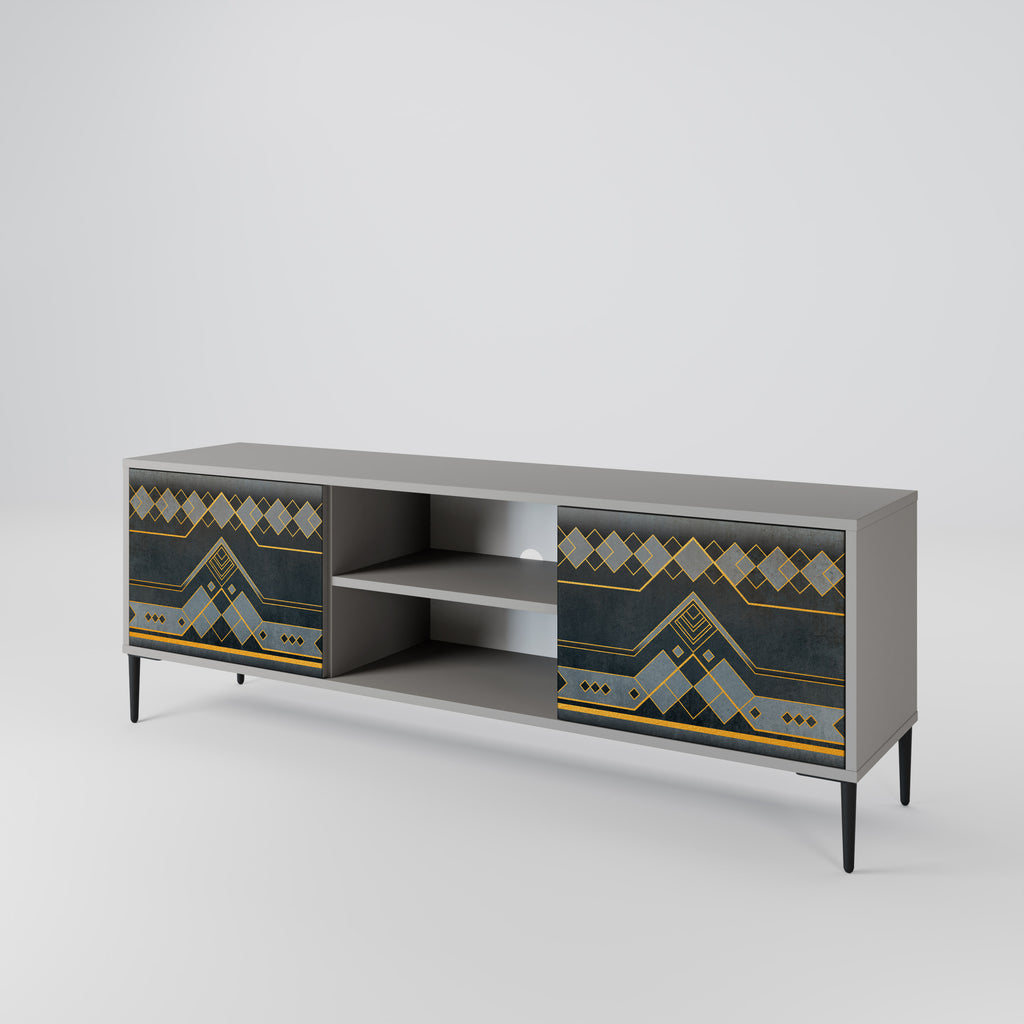 Mueble de TV de 2 puertas ROYAL ORDINARINESS en acabado gris