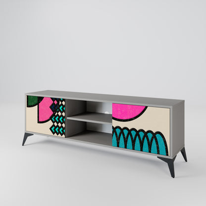 GEOMETRIC RHAPSODY Mueble de TV de 2 Puertas