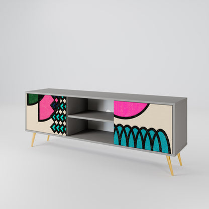 GEOMETRIC RHAPSODY Mueble de TV de 2 Puertas