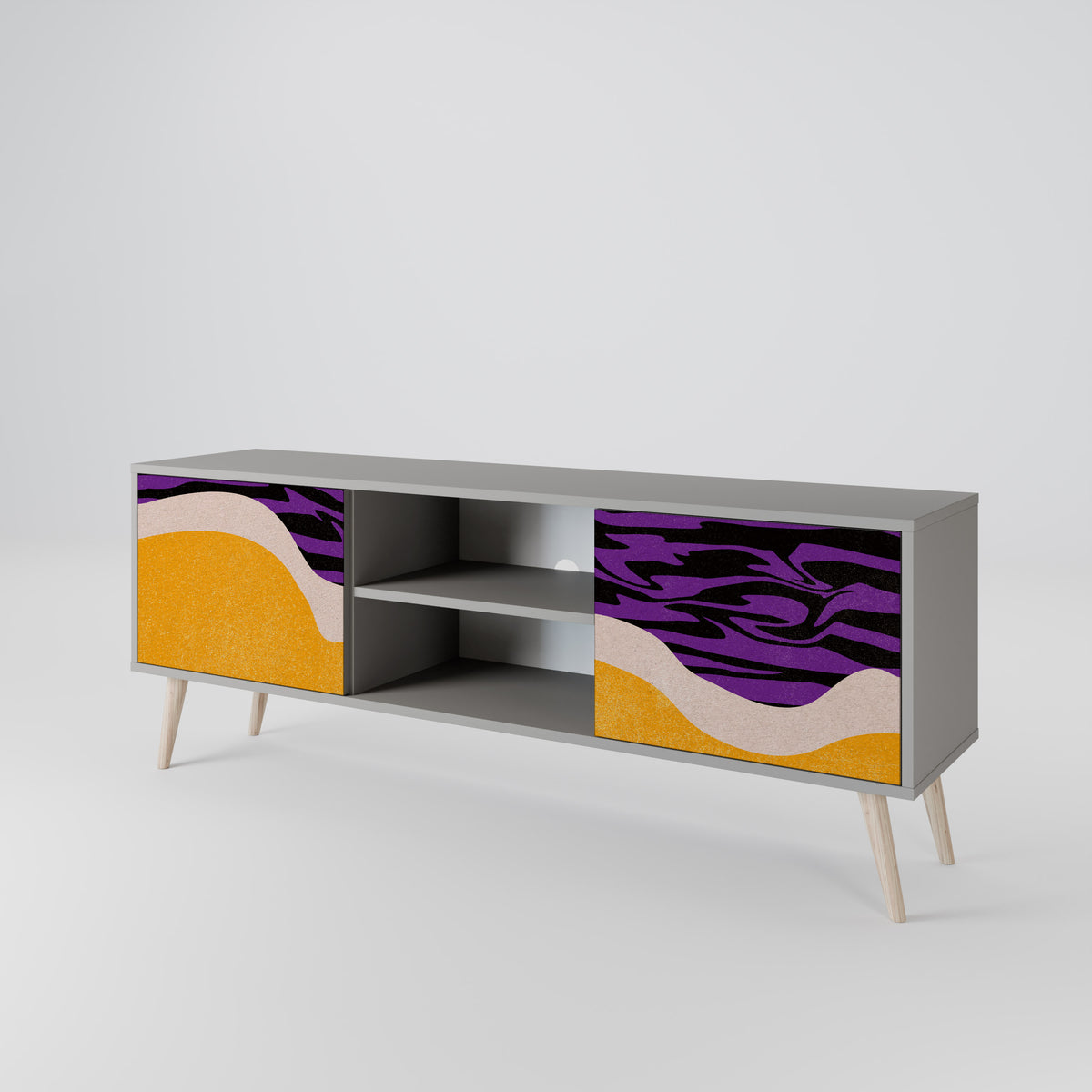 INDEPENDENT BORDER Mueble de TV de 2 Puertas