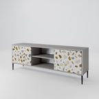 PIECES OF TOMORROW 2-Door TV Stand in Grey Finish