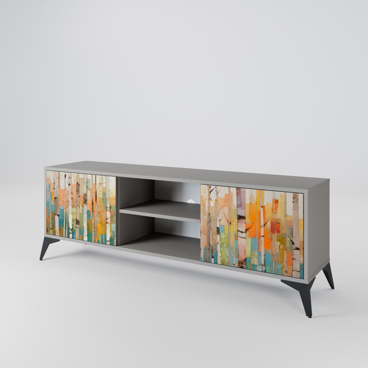 BIRCH KALEIDOSCOPE Mueble de TV de 2 Puertas