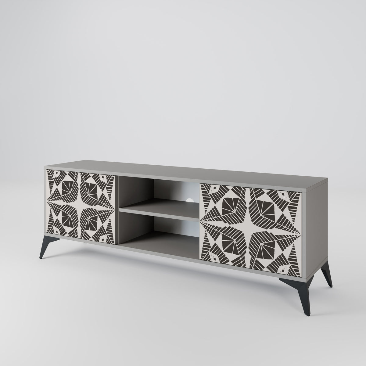 MONOCHROME NEXUS Mueble de TV de 2 Puertas