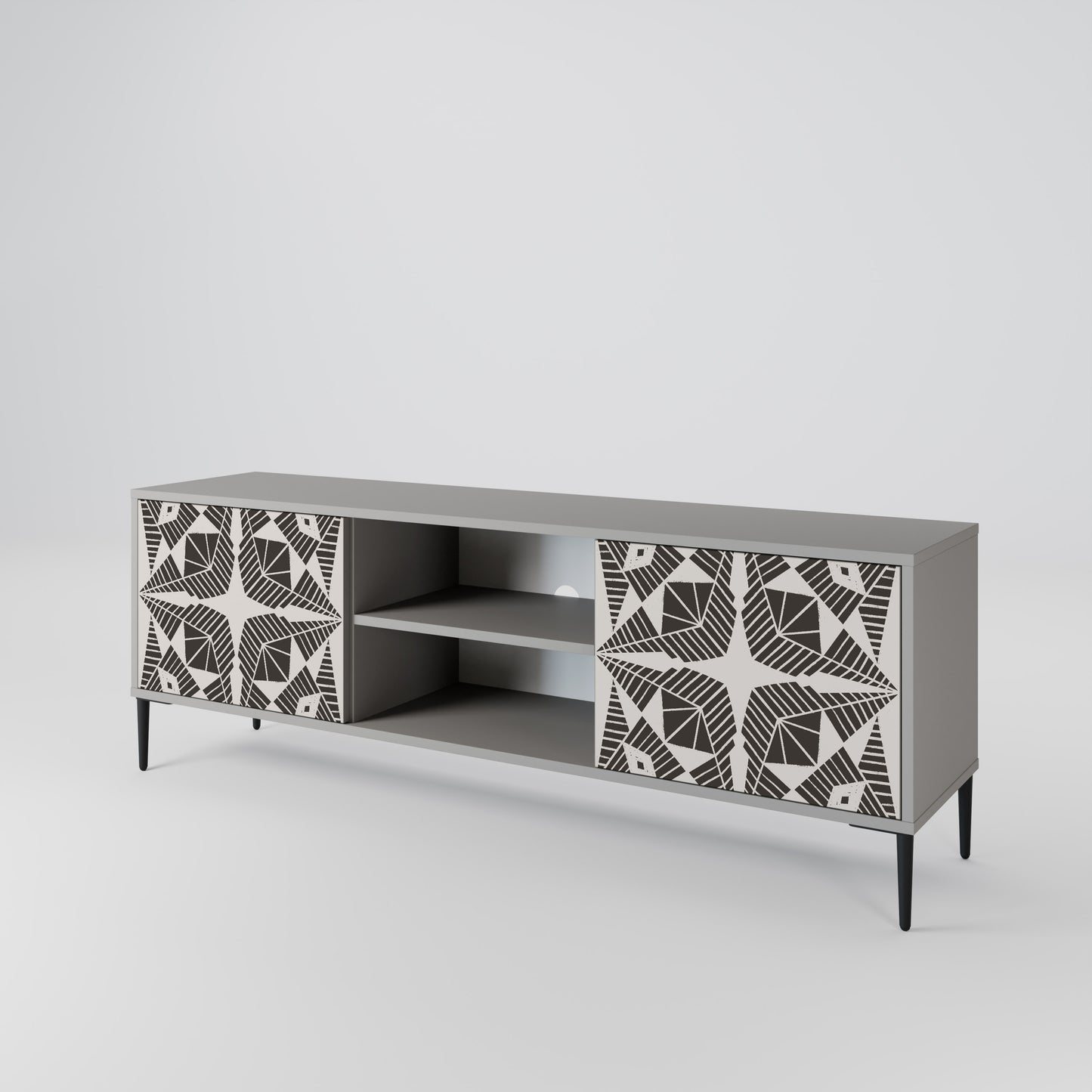 MONOCHROME NEXUS Mueble de TV de 2 Puertas
