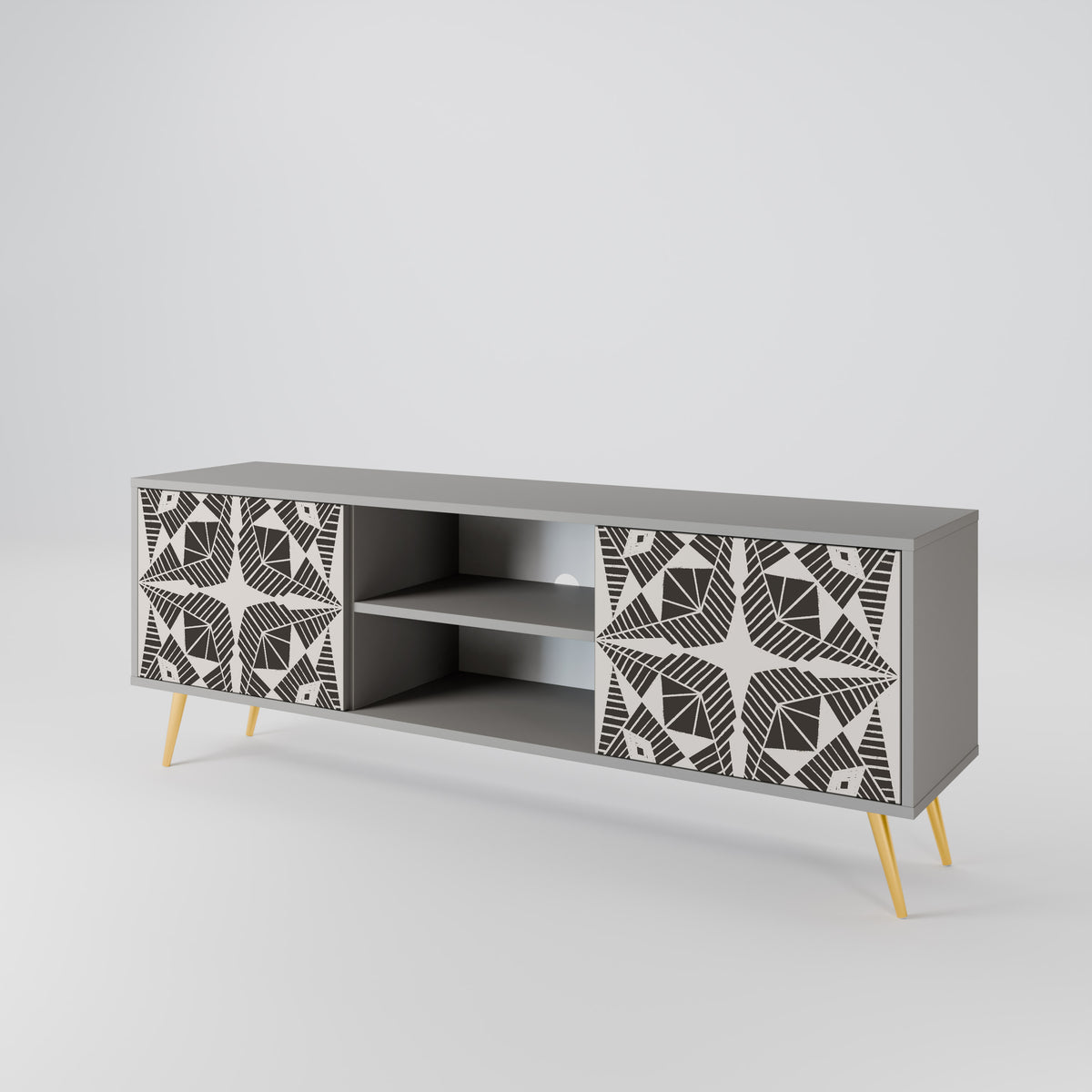 MONOCHROME NEXUS Mueble de TV de 2 Puertas