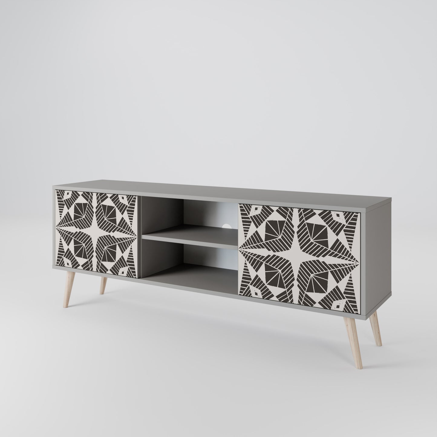 MONOCHROME NEXUS Mueble de TV de 2 Puertas