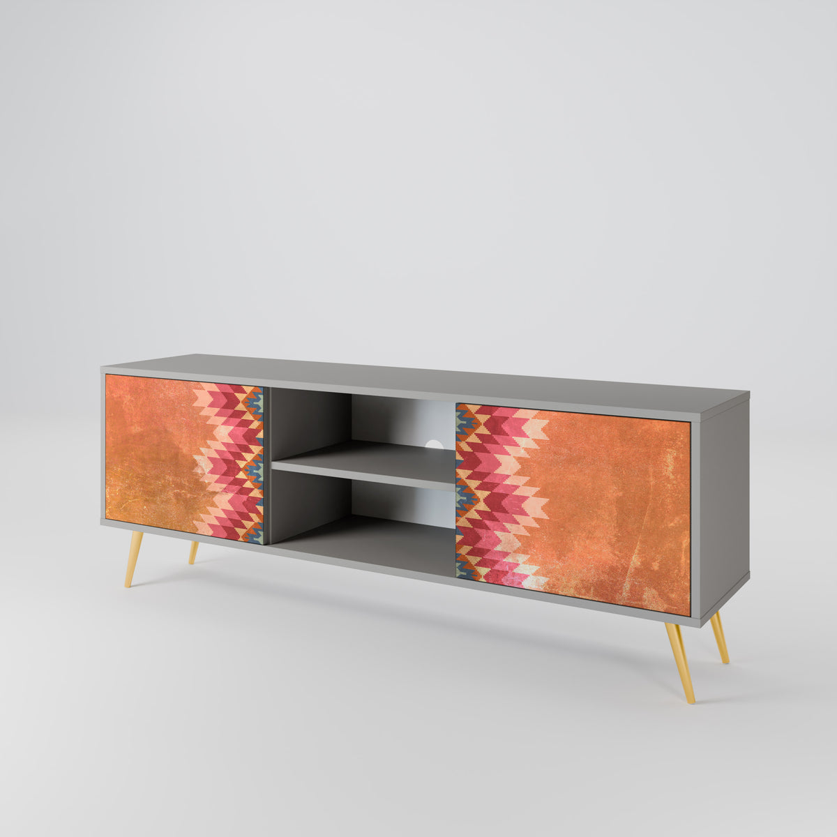 INDIAN FOLK Mueble de TV de 2 Puertas