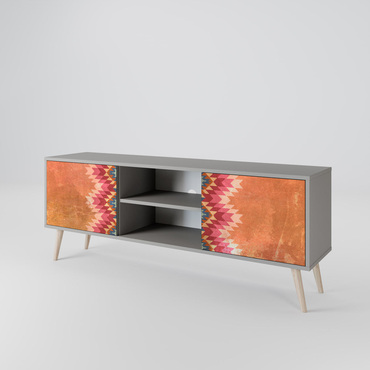 INDIAN FOLK Mueble de TV de 2 Puertas