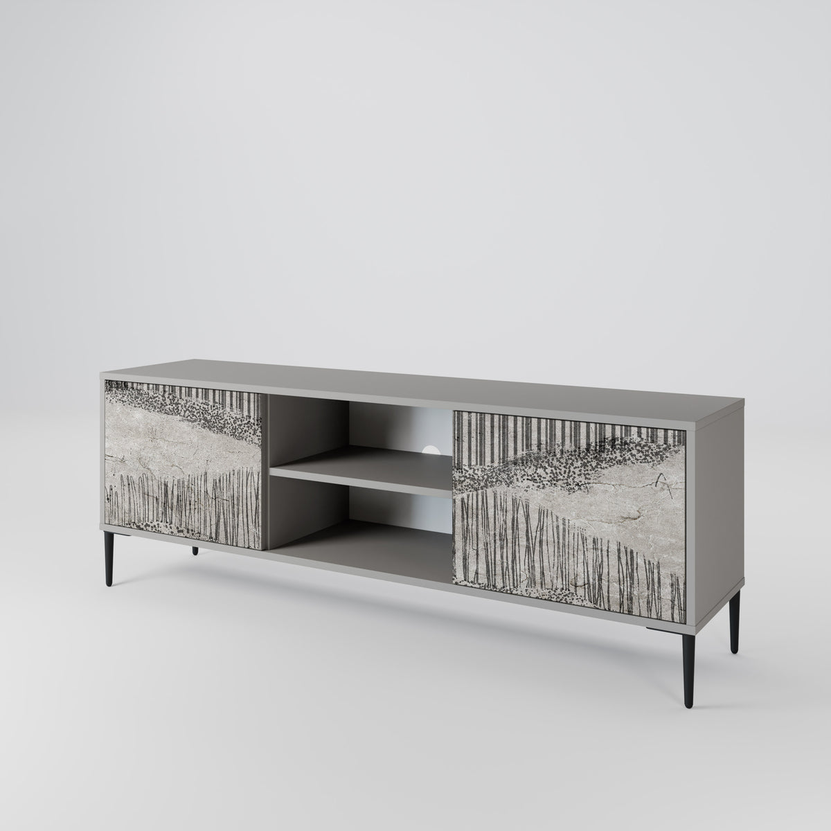 GRAIN LINES Mueble de TV de 2 Puertas