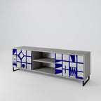 THE RIGHT PLACES Mueble de TV de 2 Puertas en Acabado Gris