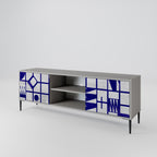 THE RIGHT PLACES Mueble de TV de 2 Puertas en Acabado Gris