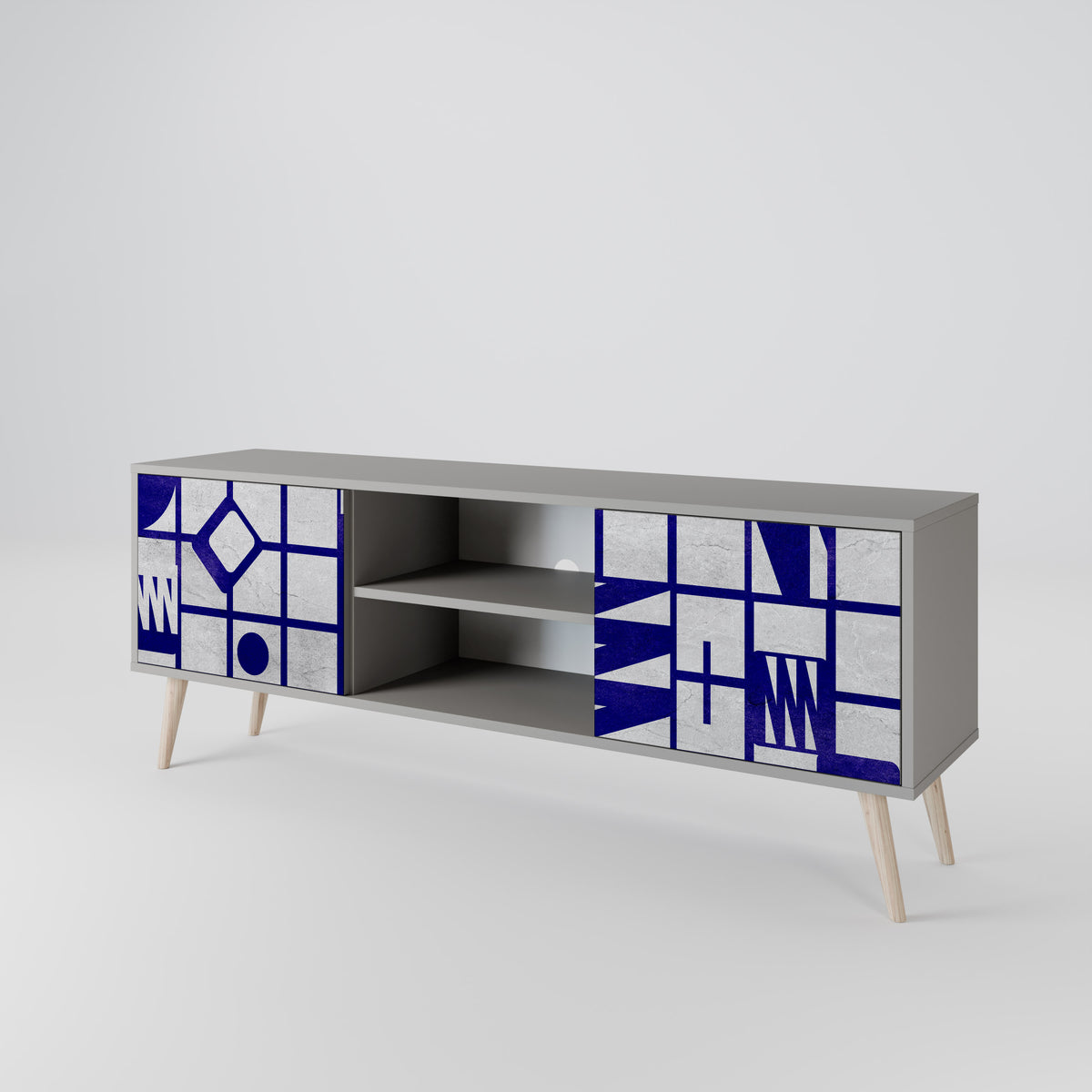 THE RIGHT PLACES Mueble de TV de 2 Puertas