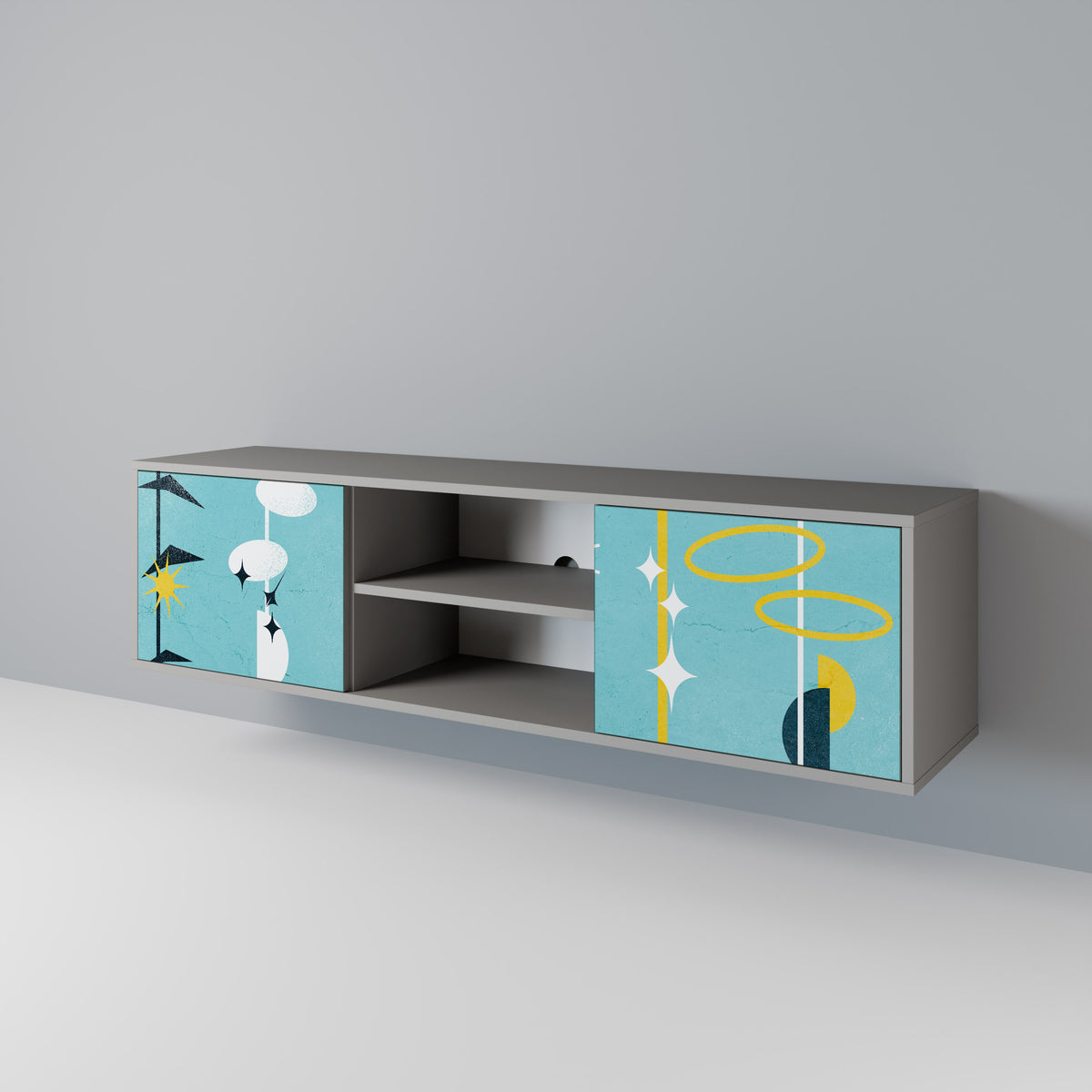 PATHS TO HAPPINESS Mueble de TV de 2 Puertas