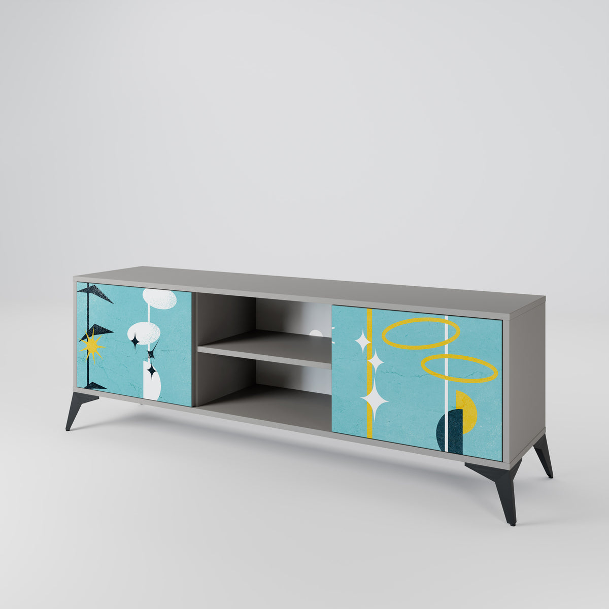 PATHS TO HAPPINESS Mueble de TV de 2 Puertas