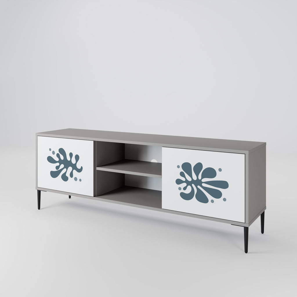WONDERLAND VEGETATION 2-Door TV Stand in Grey Finish