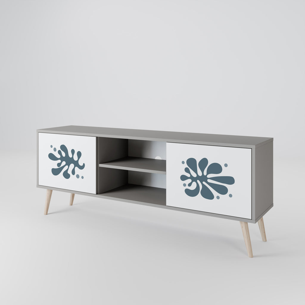 WONDERLAND VEGETATION 2-Door TV Stand in Grey Finish