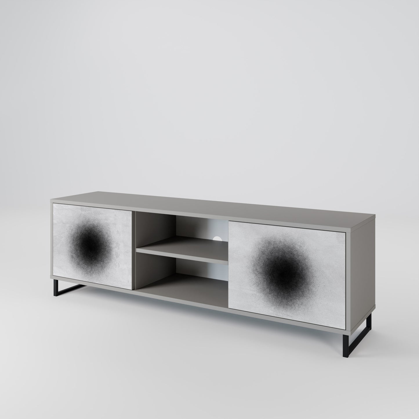 BLACK HOLE Mueble de TV de 2 Puertas