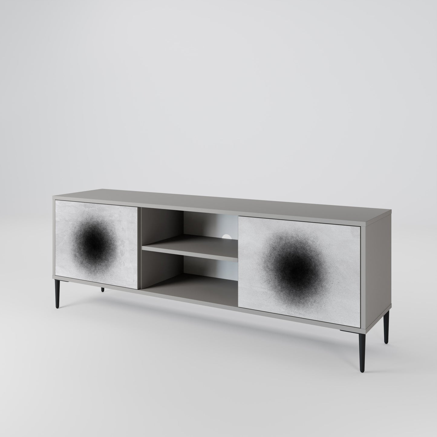 BLACK HOLE Mueble de TV de 2 Puertas