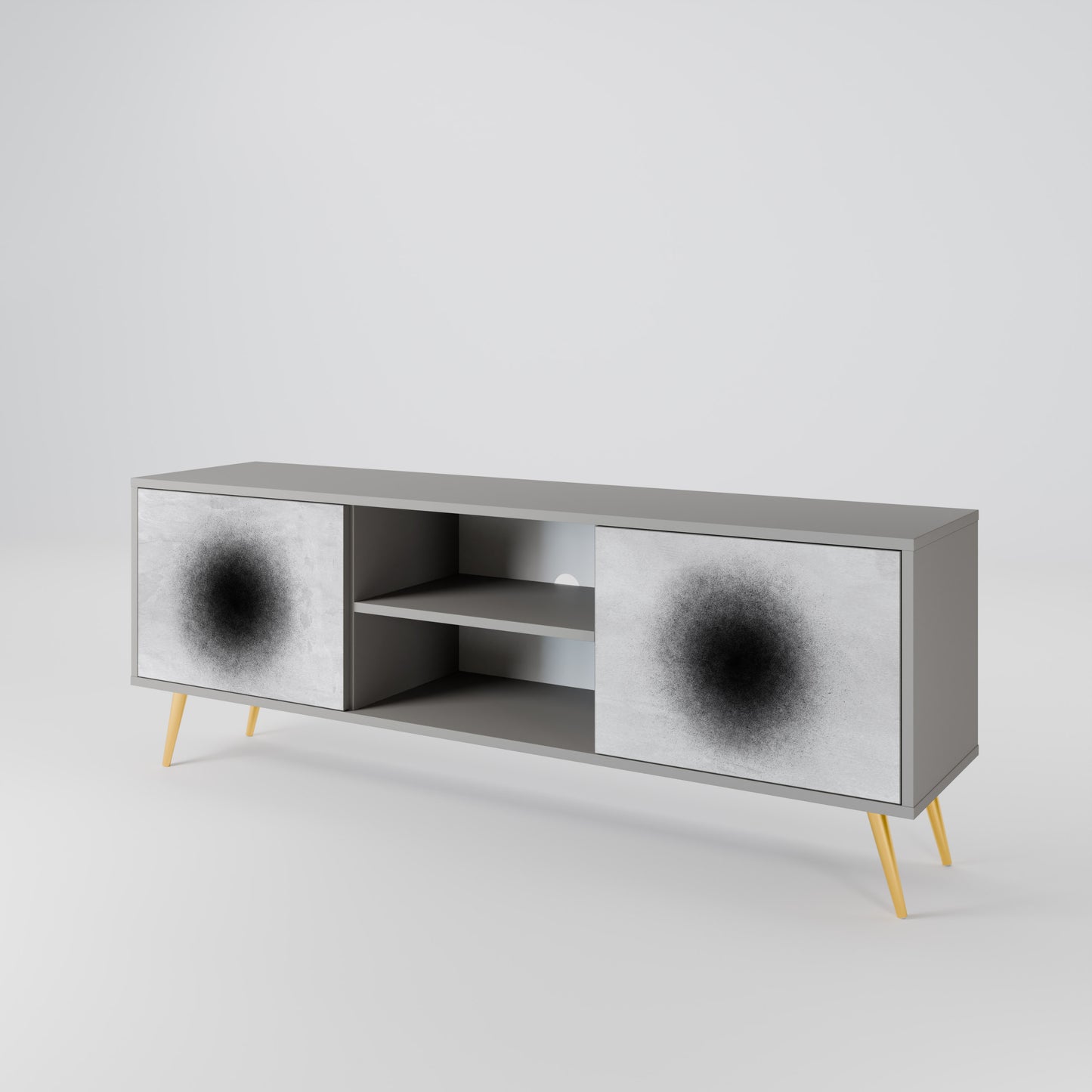BLACK HOLE Mueble de TV de 2 Puertas