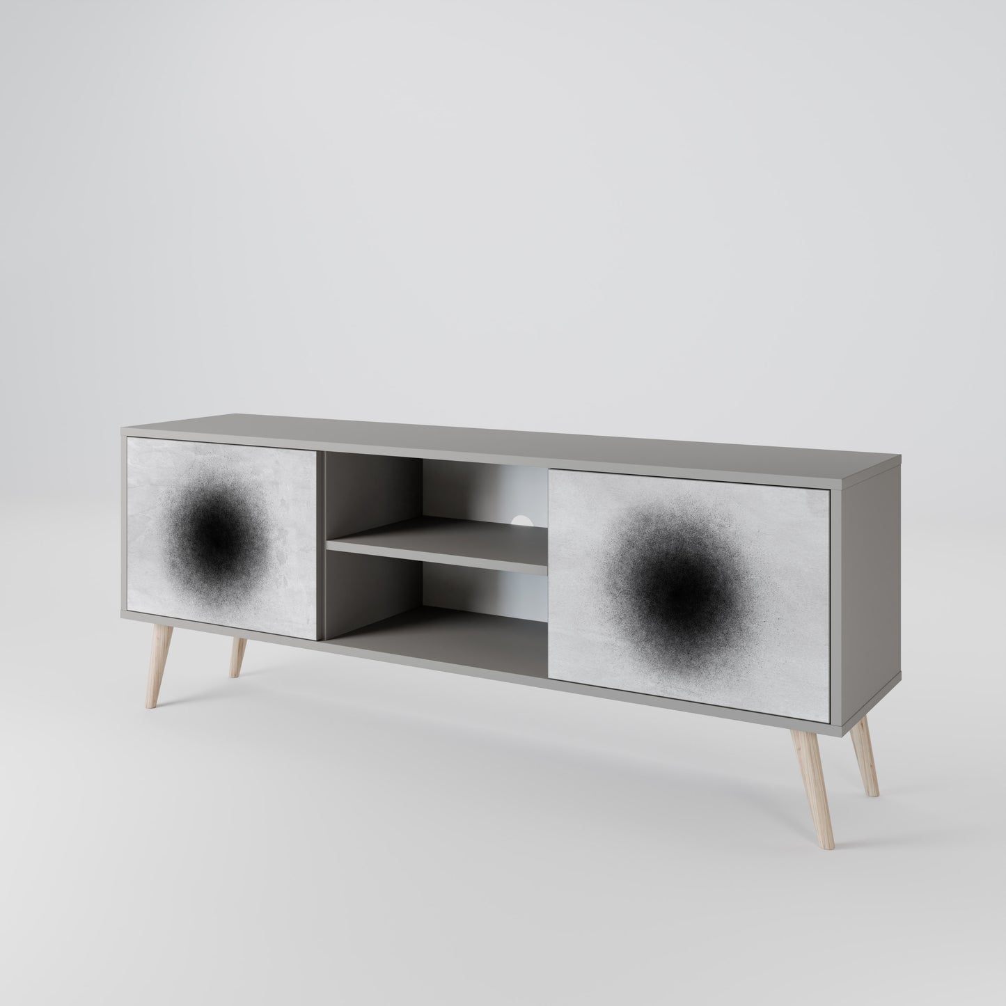 BLACK HOLE Mueble de TV de 2 Puertas