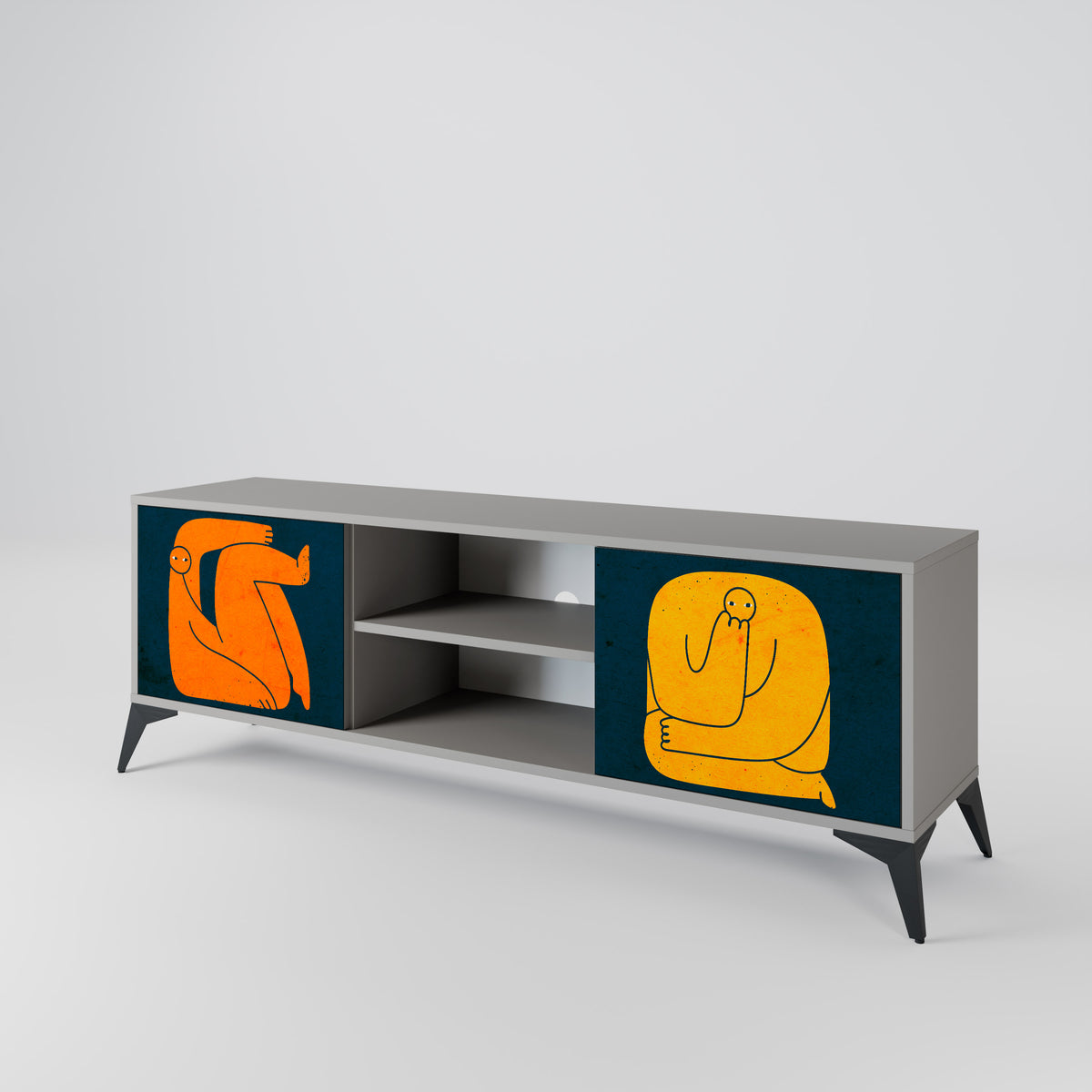 TOGETHER BUT SEPARATELY Mueble de TV de 2 Puertas