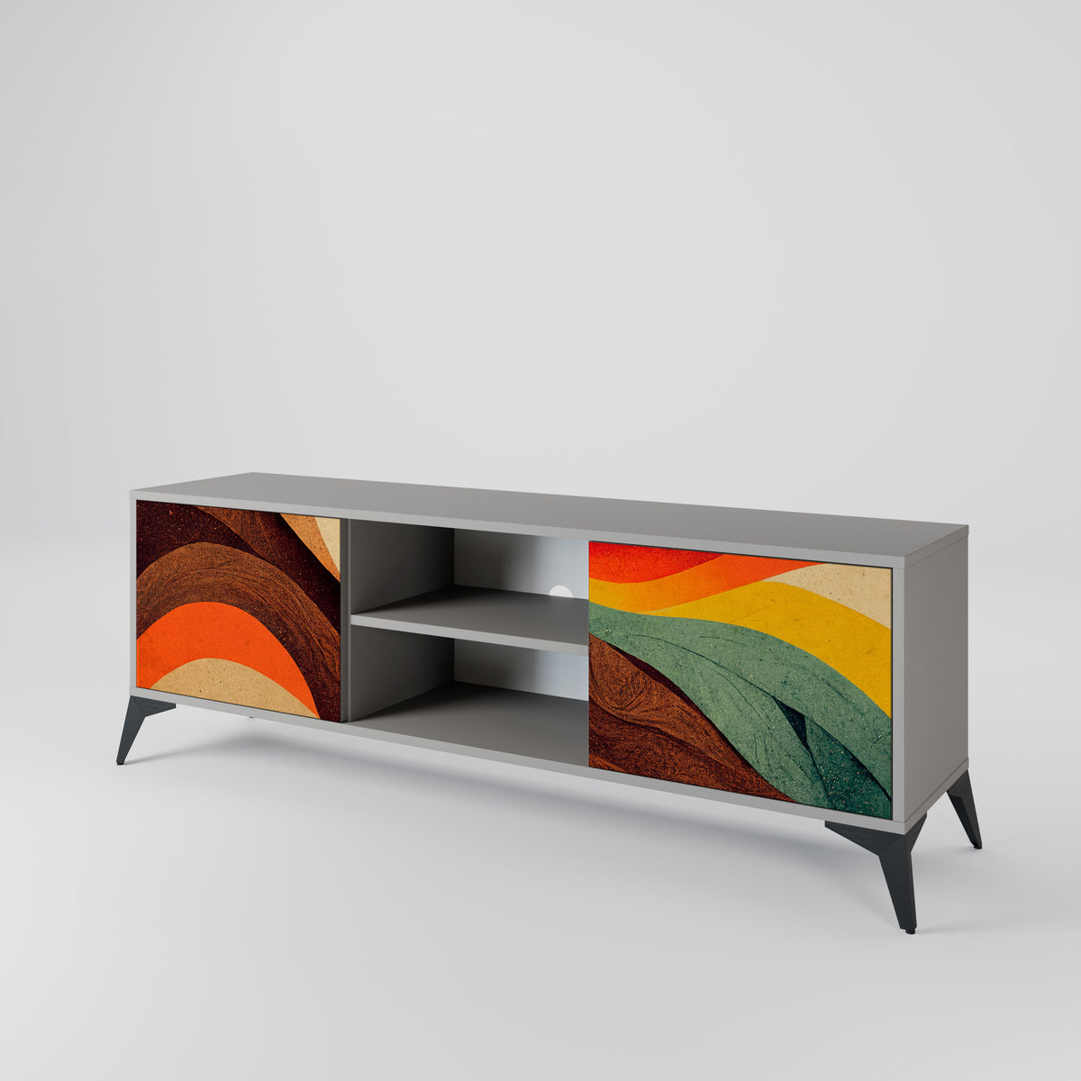 COLORFUL STRANDS Mueble de TV de 2 Puertas